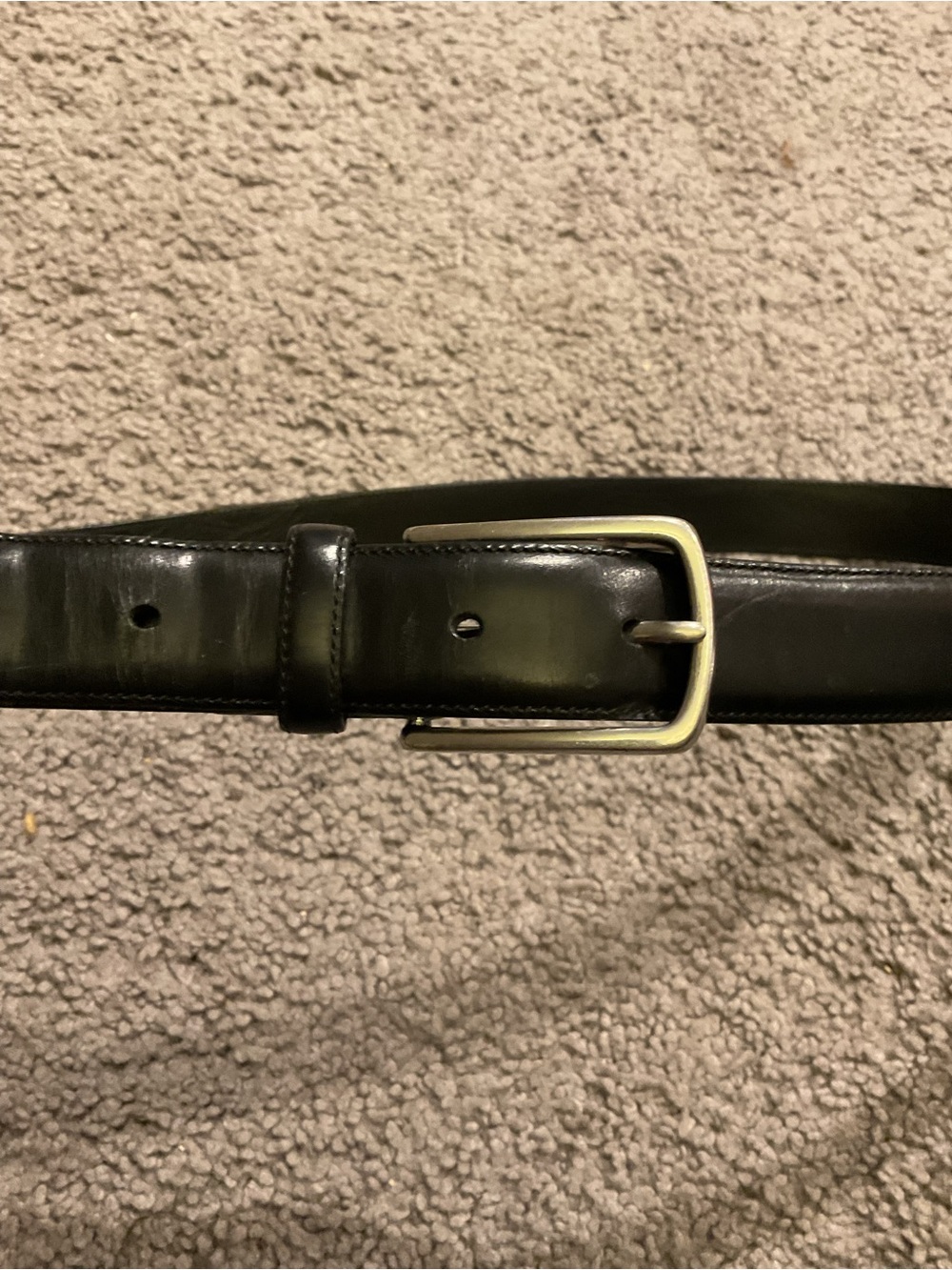Coach Vintage Men's Black Leather Belt Silver Tone Buckle Minimalist Y2K sz 40